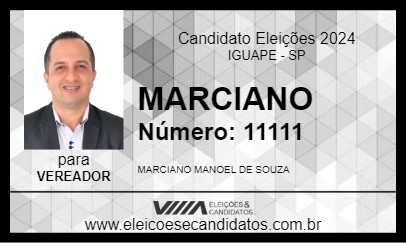 Candidato MARCIANO 2024 - IGUAPE - Eleições