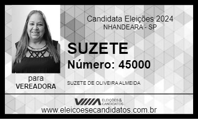 Candidato SUZETE 2024 - NHANDEARA - Eleições