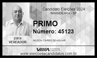 Candidato PRIMO 2024 - NHANDEARA - Eleições