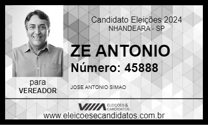 Candidato ZE ANTONIO 2024 - NHANDEARA - Eleições