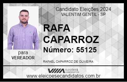 Candidato RAFA CAPARROZ 2024 - VALENTIM GENTIL - Eleições