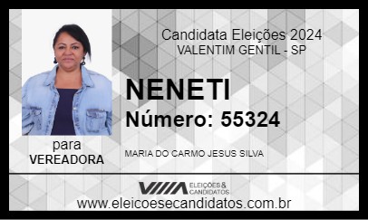 Candidato NENETI 2024 - VALENTIM GENTIL - Eleições