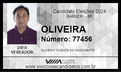 Candidato OLIVEIRA 2024 - BARUERI - Eleições