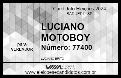 Candidato LUCIANO MOTOBOY 2024 - BARUERI - Eleições