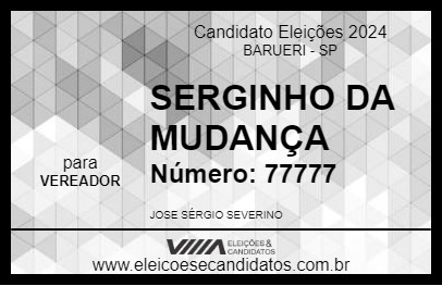 Candidato SERGINHO DA MUDANÇA 2024 - BARUERI - Eleições