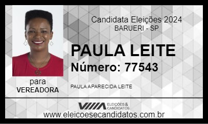 Candidato PAULA LEITE 2024 - BARUERI - Eleições