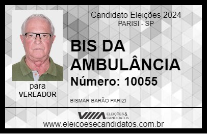 Candidato BIS DA AMBULÂNCIA 2024 - PARISI - Eleições