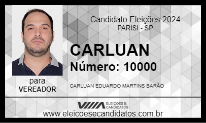 Candidato CARLUAN 2024 - PARISI - Eleições