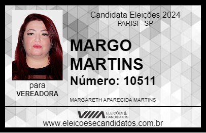 Candidato MARGO MARTINS 2024 - PARISI - Eleições