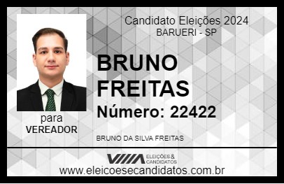 Candidato BRUNO FREITAS 2024 - BARUERI - Eleições