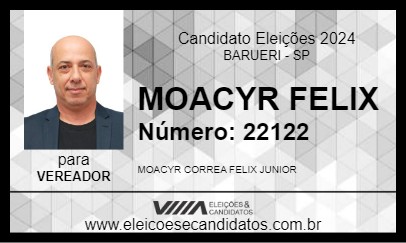 Candidato MOACYR FELIX 2024 - BARUERI - Eleições