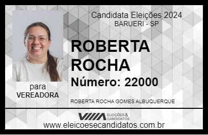 Candidato ROBERTA ROCHA 2024 - BARUERI - Eleições