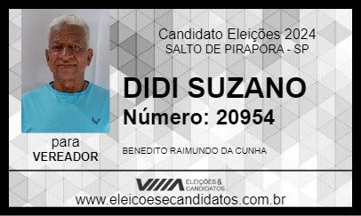 Candidato DIDI SUZANO 2024 - SALTO DE PIRAPORA - Eleições