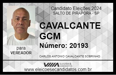 Candidato CAVALCANTE GCM 2024 - SALTO DE PIRAPORA - Eleições