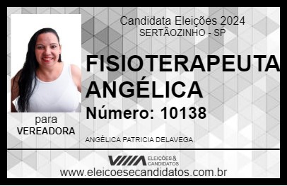 Candidato FISIOTERAPEUTA ANGÉLICA 2024 - SERTÃOZINHO - Eleições