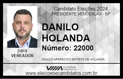 Candidato DANILO HOLANDA 2024 - PRESIDENTE VENCESLAU - Eleições