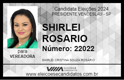 Candidato SHIRLEI ROSARIO 2024 - PRESIDENTE VENCESLAU - Eleições