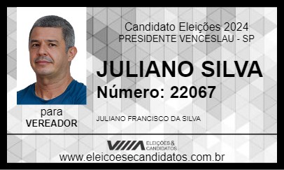 Candidato JULIANO SILVA 2024 - PRESIDENTE VENCESLAU - Eleições