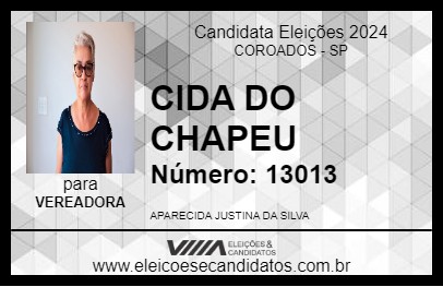 Candidato CIDA DO CHAPEU 2024 - COROADOS - Eleições