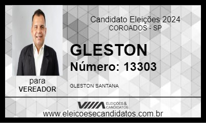 Candidato GLESTON 2024 - COROADOS - Eleições