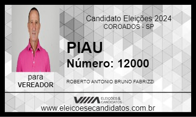 Candidato PIAU 2024 - COROADOS - Eleições