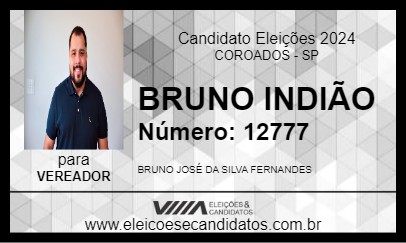 Candidato BRUNO INDIÃO 2024 - COROADOS - Eleições