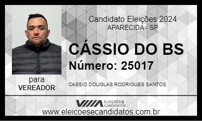 Candidato CÁSSIO DO BS 2024 - APARECIDA - Eleições