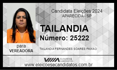 Candidato TAILANDIA 2024 - APARECIDA - Eleições