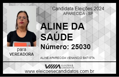 Candidato ALINE DA SAÚDE 2024 - APARECIDA - Eleições