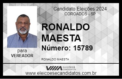 Candidato RONALDO MAESTA 2024 - COROADOS - Eleições