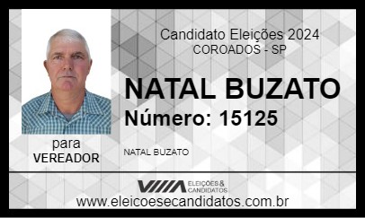 Candidato NATAL BUZATO 2024 - COROADOS - Eleições