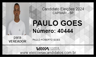 Candidato PAULO GOES 2024 - CAPIVARI - Eleições