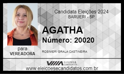 Candidato AGATHA 2024 - BARUERI - Eleições