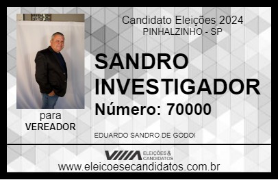 Candidato SANDRO INVESTIGADOR 2024 - PINHALZINHO - Eleições