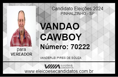 Candidato VANDAO CAWBOY 2024 - PINHALZINHO - Eleições