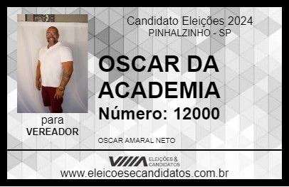 Candidato OSCAR DA ACADEMIA 2024 - PINHALZINHO - Eleições