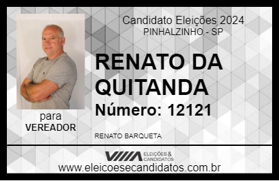 Candidato RENATO DA QUITANDA 2024 - PINHALZINHO - Eleições