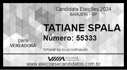 Candidato TATIANE SPALA 2024 - BARUERI - Eleições