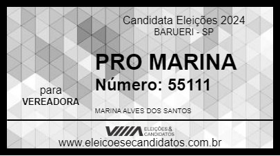 Candidato PRO MARINA 2024 - BARUERI - Eleições