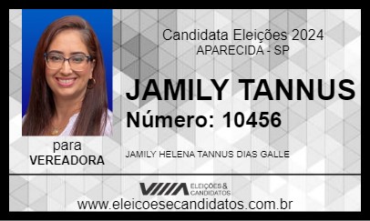 Candidato JAMILY TANNUS 2024 - APARECIDA - Eleições