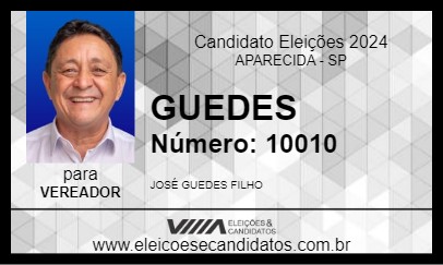 Candidato GUEDES 2024 - APARECIDA - Eleições