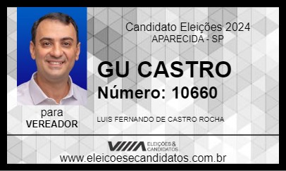 Candidato GU CASTRO 2024 - APARECIDA - Eleições