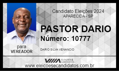 Candidato PASTOR DARIO 2024 - APARECIDA - Eleições