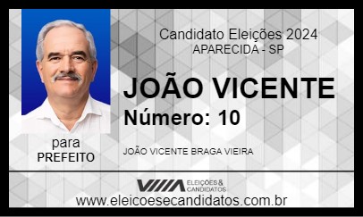 Candidato JOÃO VICENTE 2024 - APARECIDA - Eleições