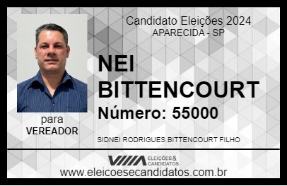 Candidato NEI BITTENCOURT 2024 - APARECIDA - Eleições