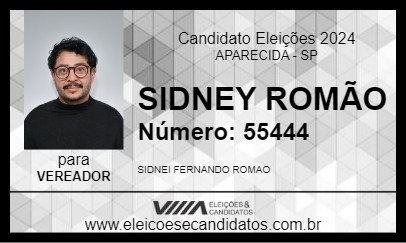 Candidato SIDNEY ROMÃO 2024 - APARECIDA - Eleições