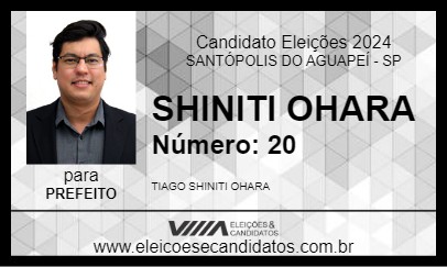 Candidato SHINITI OHARA 2024 - SANTÓPOLIS DO AGUAPEÍ - Eleições