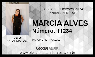 Candidato MARCIA ALVES 2024 - PINHALZINHO - Eleições