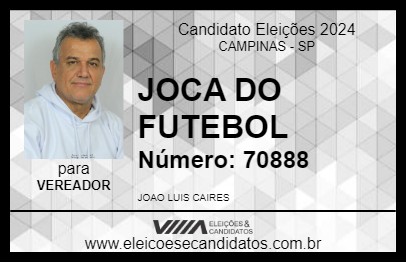 Candidato JOCA DO FUTEBOL 2024 - CAMPINAS - Eleições