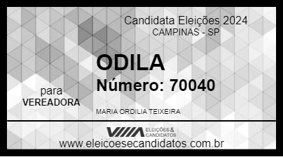 Candidato ODILA 2024 - CAMPINAS - Eleições